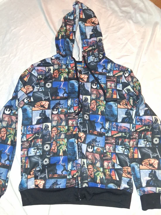 Star Wars Multicolor Photo Collage Zip-Up Hoodie - Picture 1 of 5